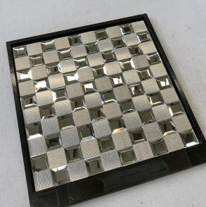 Silver and Gold Square Metal Mosaic Tile mosaic tile