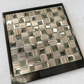 Silver Grey Square Metal Mosaic Tile CM-MT-147 mosaic tile