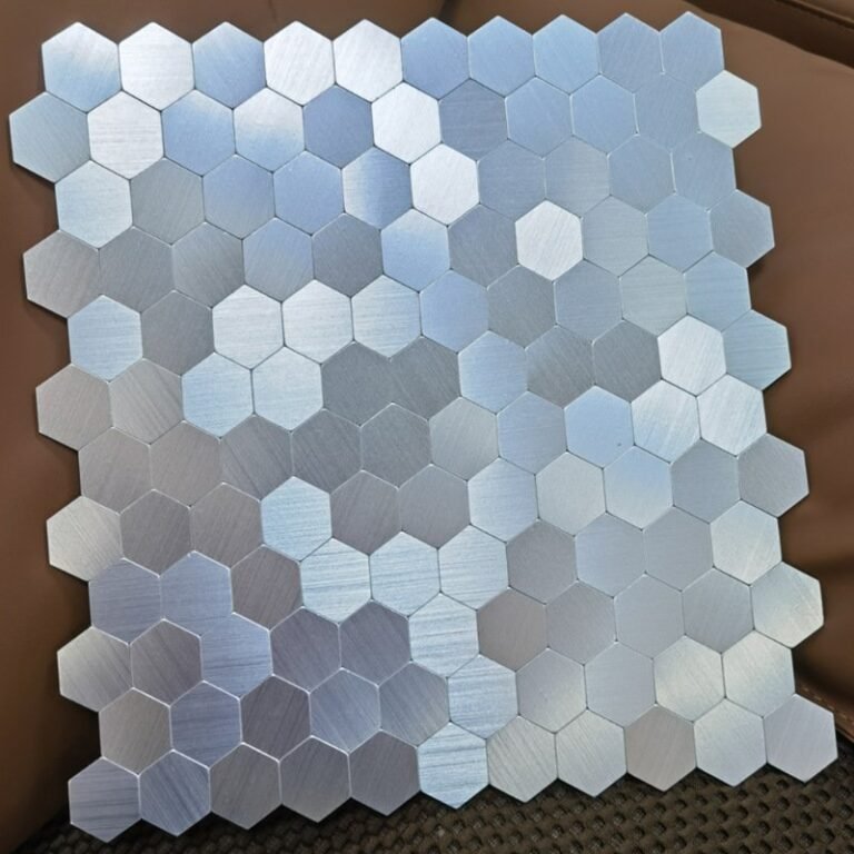 Blue Hexagon Metal Mosaic Tile mosaic tile