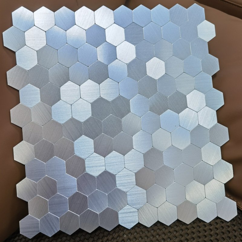 Blue Hexagon Metal Mosaic Tile mosaic tile