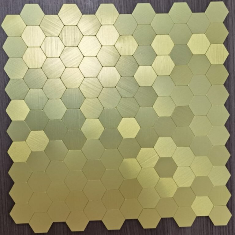 Gold Green Hexagon Metal Mosaic Tile mosaic tile