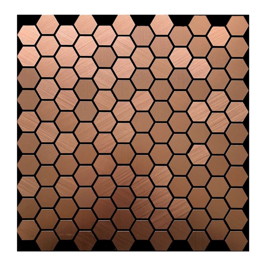 Rose Gold Hexagon Metal Mosaic Tile mosaic tile