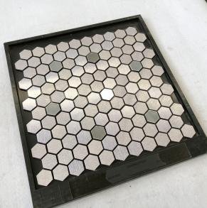 Silver White Hexagon Metal Mosaic Tile mosaic tile