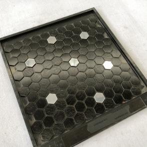 Black Hexagon Metal Mosaic Tile mosaic tile