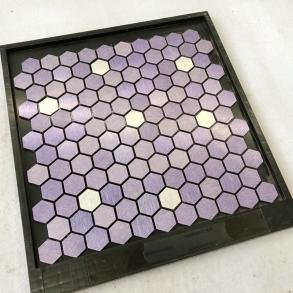 Purple Hexagon Metal Mosaic Tile mosaic tile
