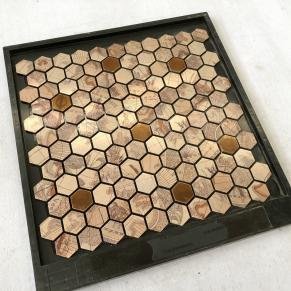 Copper Hexagon Metal Mosaic Tile mosaic tile
