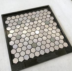Silver White Hexagon Metal Mosaic Tile CM-MT-161 mosaic tile