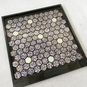 Bronze and Silver Hexagon Metal Mosaic Tile mosaic tile