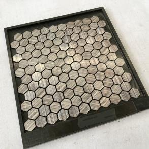 Bronze Grey Hexagon Metal Mosaic Tile mosaic tile