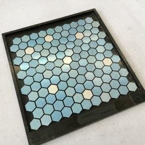 Light Blue Hexagon Metal Mosaic Tile mosaic tile