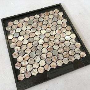 Silver White Hexagon Metal Mosaic Tile CM-MT-165 mosaic tile
