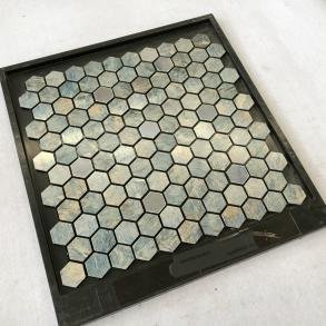 Silver Green Hexagon Metal Mosaic Tile mosaic tile