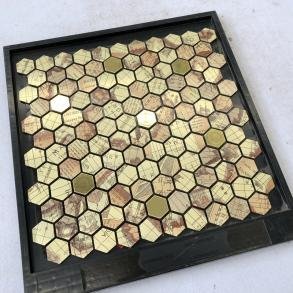 Gold Hexagon Metal Mosaic Tile CM-MT-169 mosaic tile