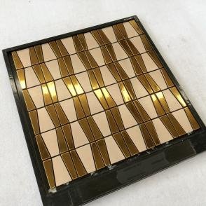 Gold Olive Strip Metal Mosaic Tile mosaic tile