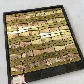 Olive Brown Strip Metal Mosaic Tile mosaic tile