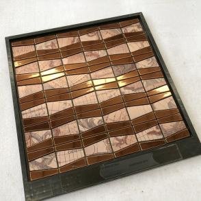Copper Brown Strip Metal Mosaic Tile mosaic tile