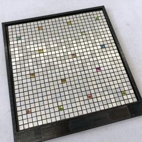 Silver and Copper Square Metal Mosaic Tile mosaic tile