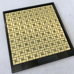 Gold Green Ornamental Metal Mosaic Tile mosaic tile