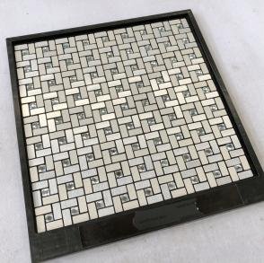 Silver White Square Metal Mosaic Tile CM-MT-181 mosaic tile