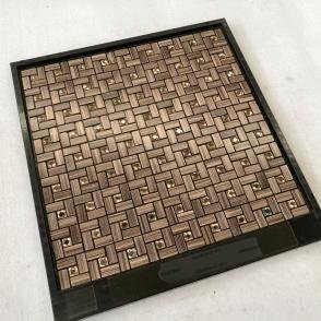 Brown Copper Square Metal Mosaic Tile mosaic tile