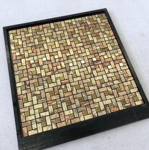 Gold Olive Square Metal Mosaic Tile mosaic tile