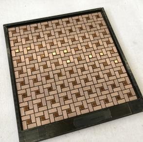 Copper Tan Square Metal Mosaic Tile mosaic tile