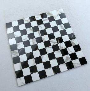 Grey and White Square Metal Mosaic Tile mosaic tile