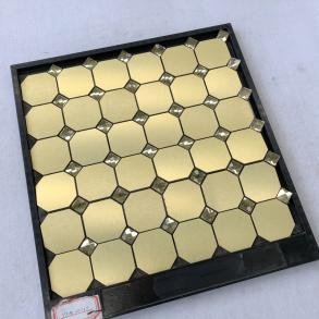 Gold Hexagon Metal Mosaic Tile CM-MT-197 mosaic tile