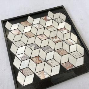 Silver White Hexagon Metal Mosaic Tile CM-MT-200 mosaic tile