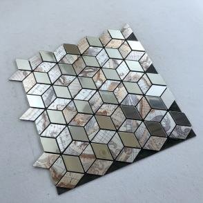 Silver White Hexagon Metal Mosaic Tile CM-MT-201 mosaic tile