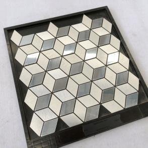 Silver White Hexagon Metal Mosaic Tile CM-MT-202 mosaic tile