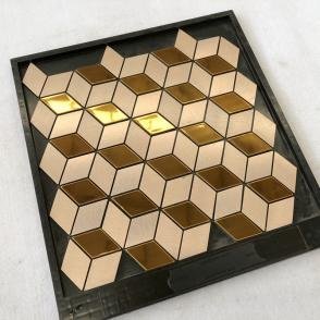 Gold Hexagon Metal Mosaic Tile CM-MT-205 mosaic tile