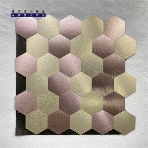 Multi-Tone Pastel Hexagon Metal Mosaic Tile CM-MT-220 mosaic tile