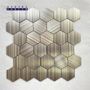 Bronze Grey 3D Cube Metal Mosaic Tile mosaic tile