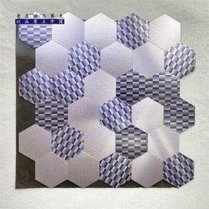 Purple Hexagon Metal Mosaic Tile CM-MT-224 mosaic tile
