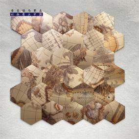 Copper Pearl Hexagon Metal Mosaic Tile mosaic tile