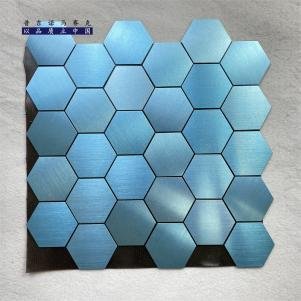 Light Blue Hexagon Metal Mosaic Tile CM-MT-226 mosaic tile