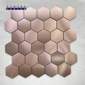 Rose Gold Hexagon Metal Mosaic Tile CM-MT-227 mosaic tile