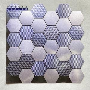 Purple Hexagon Metal Mosaic Tile CM-MT-233 mosaic tile