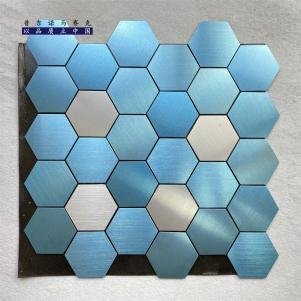 Light Blue Hexagon Metal Mosaic Tile CM-MT-235 mosaic tile