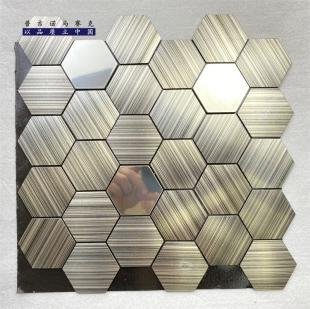 Silver Grey Hexagon Metal Mosaic Tile CM-MT-245 mosaic tile