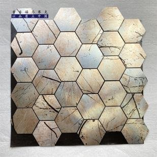 Silver White Hexagon Metal Mosaic Tile CM-MT-248 mosaic tile