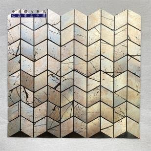 Silver White Herringbone Metal Mosaic Tile CM-MT-259 mosaic tile