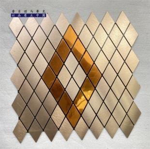 Copper Bronze Diamond Metal Mosaic Tile mosaic tile