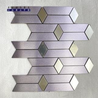Silver Lilac 3D Chevron Metal Mosaic Tile CM-MT-295 mosaic tile