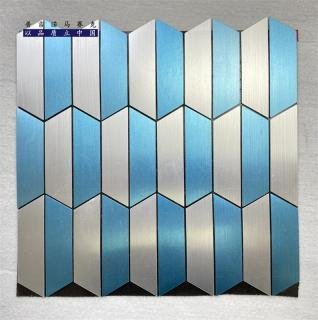 Blue Long Hexagon Metal Mosaic Tile mosaic tile