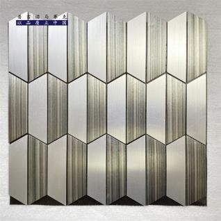 Silver Grey Long Hexagon Metal Mosaic Tile mosaic tile