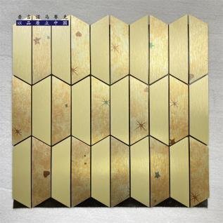 Gold Long Hexagon Metal Mosaic Tile mosaic tile