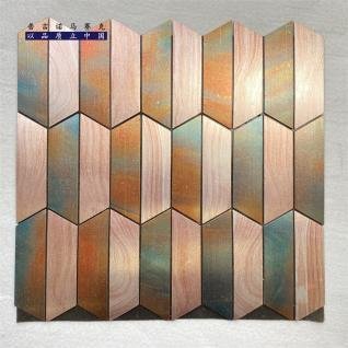 Multi-Tone Pastel Long Hexagon Metal Mosaic Tile mosaic tile
