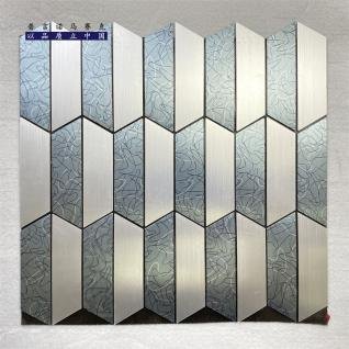 Silver Blue Long Hexagon Metal Mosaic Tile mosaic tile